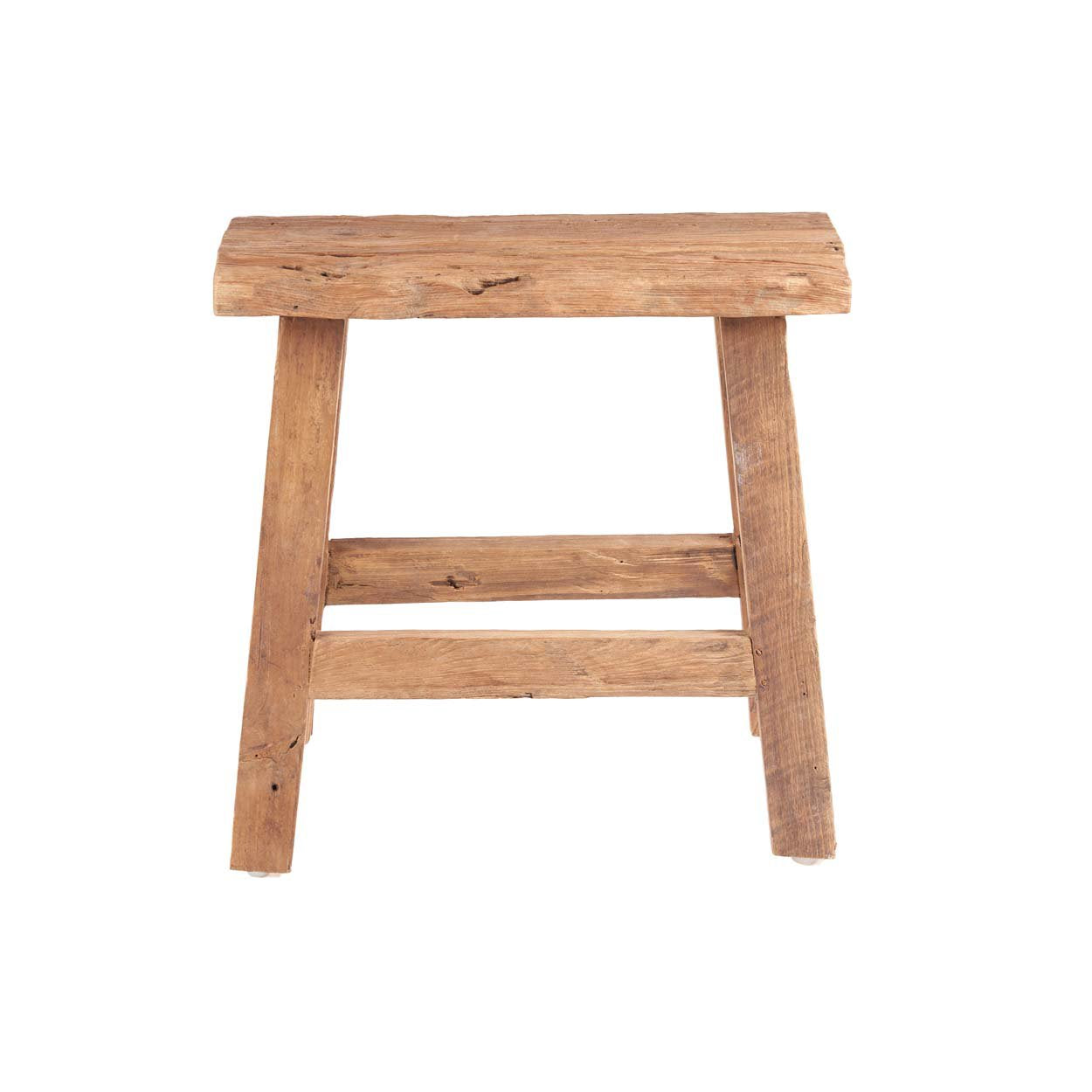 Kruk Fab Rustic – teakhout, naturel, 27x50x50 cm