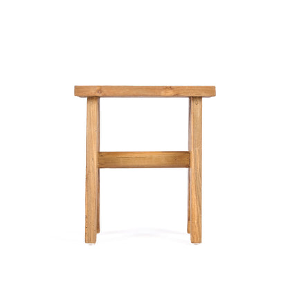 Kruk Siku – gerecycled teakhout, naturel, 40x25x45 cm
