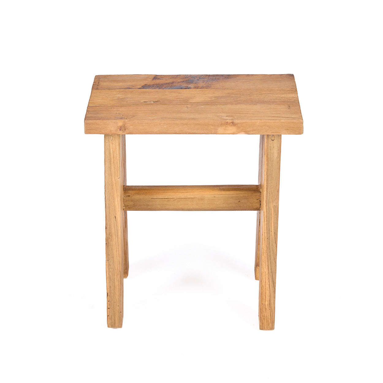 Kruk Siku – gerecycled teakhout, naturel, 40x25x45 cm