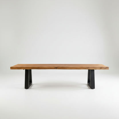 Bench with iron legs - Natural - 280