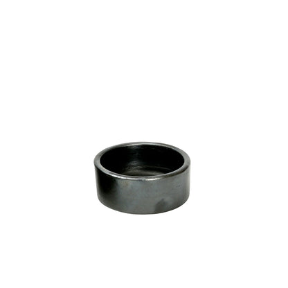 Schaaltje Burned Cylinder – terracotta, zwart, ø10×4 cm