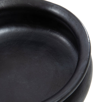 Serveerpot Burned Curry – terracotta, zwart, 24x19x15 cm