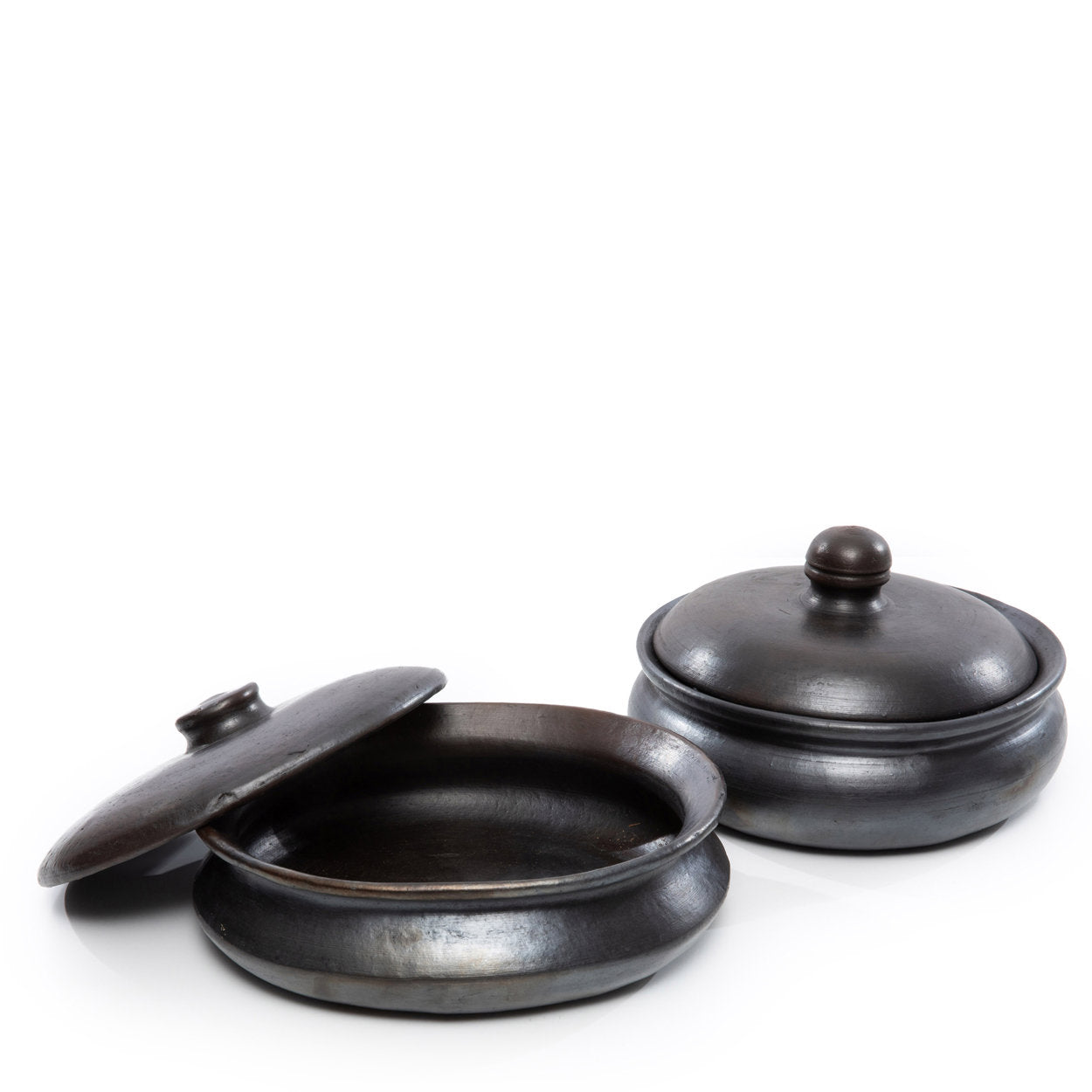 Serveerpot Burned Curry – terracotta, zwart, 24x19x15 cm