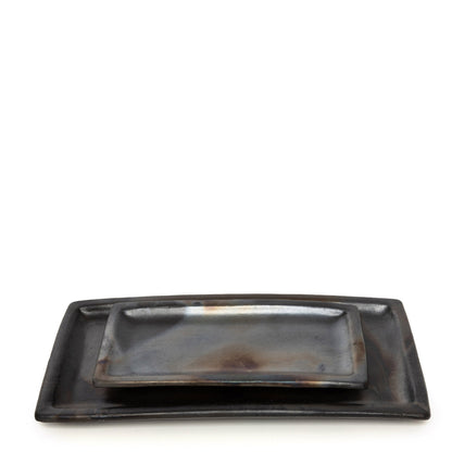 Der gebrannte Sushi-Teller – Schwarz – L