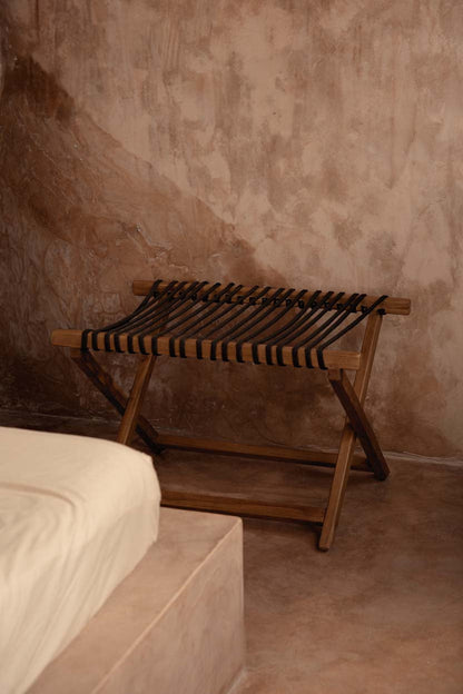 Bagagerek – teakhout naturel, 55x40x50 cm
