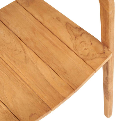 Esszimmerstuhl Teakholz Natur Outdoor 55x55x74 cm