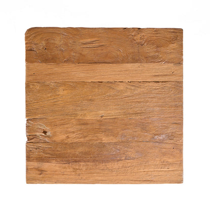 Kruk Suku – gerecycled teakhout, naturel, 40x40x45 cm
