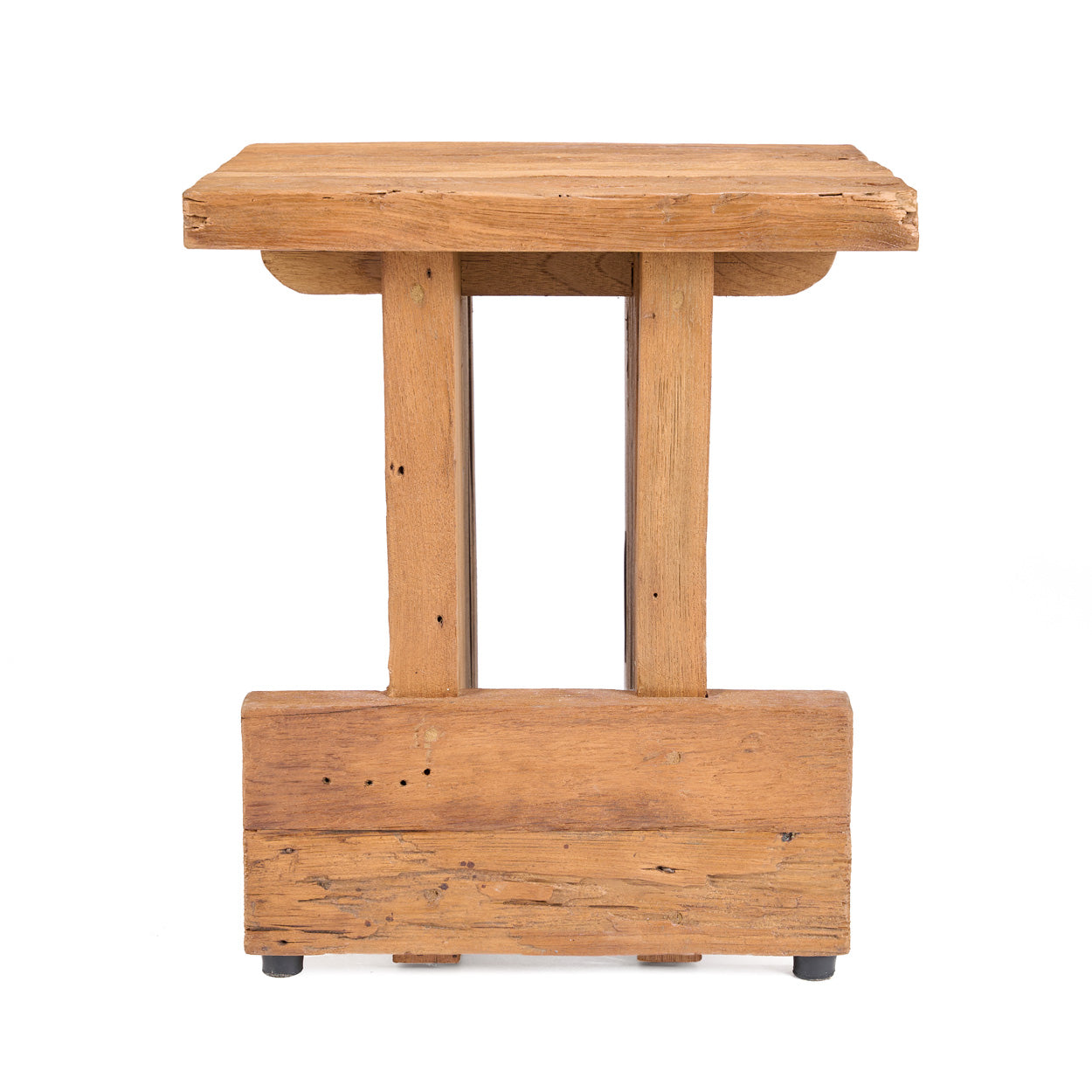 Kruk Suku – gerecycled teakhout, naturel, 40x40x45 cm
