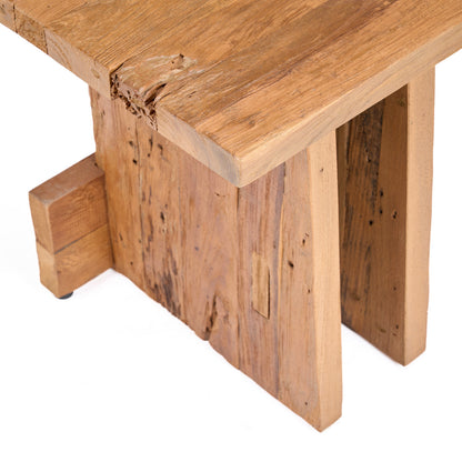 Kruk Suku – gerecycled teakhout, naturel, 40x40x45 cm