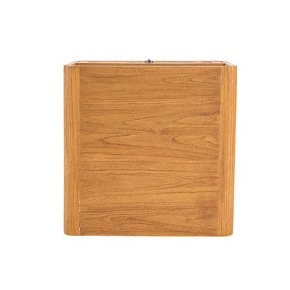 Nachtkastje Breeze – teakhout/rattan, naturel, 50x50x55 cm