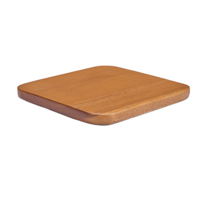 Onderzetter Material – teakhout, middenbruin, glad