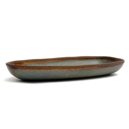 Serveerschaal Côa – steengoed, gemêleerd, L 34x16 cm
