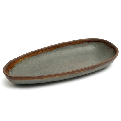 Serveerschaal Côa – steengoed, gemêleerd, L 34x16 cm