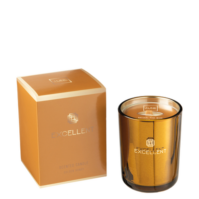 SCENTED CANDLE EXCELLENT GOLDEN HONEY OCHRE MEDIUM-80U