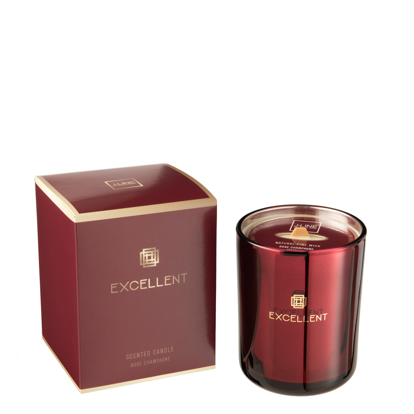 SCENTED CANDLE EXCELLENT ROSE CHAMPAGNE WINE RED SMALL-50U