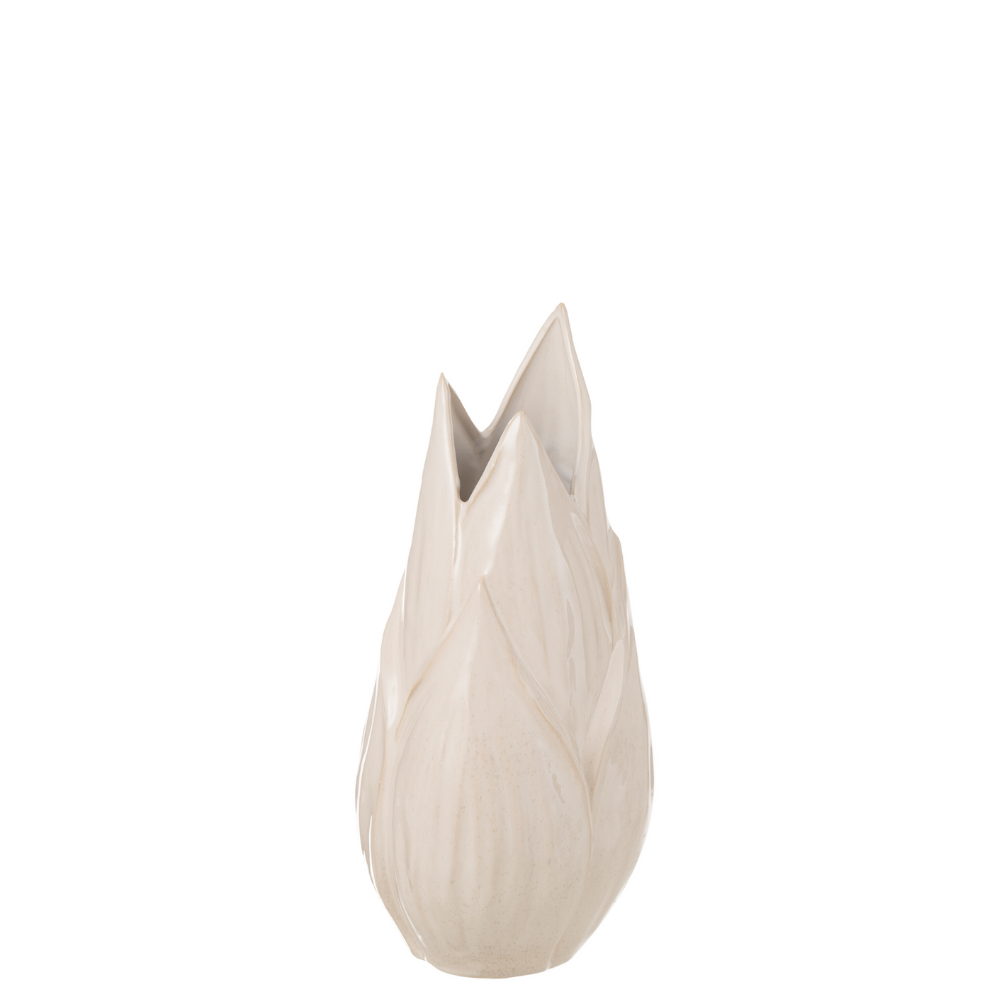 VASE IBIZA SHINY CERAMIC BEIGE MEDIUM