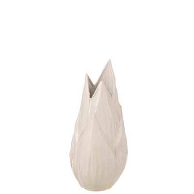 VASE IBIZA GLÄNZENDE KERAMIK BEIGE MITTEL