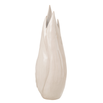 VASE IBIZA GLÄNZENDE KERAMIK BEIGE GROSS