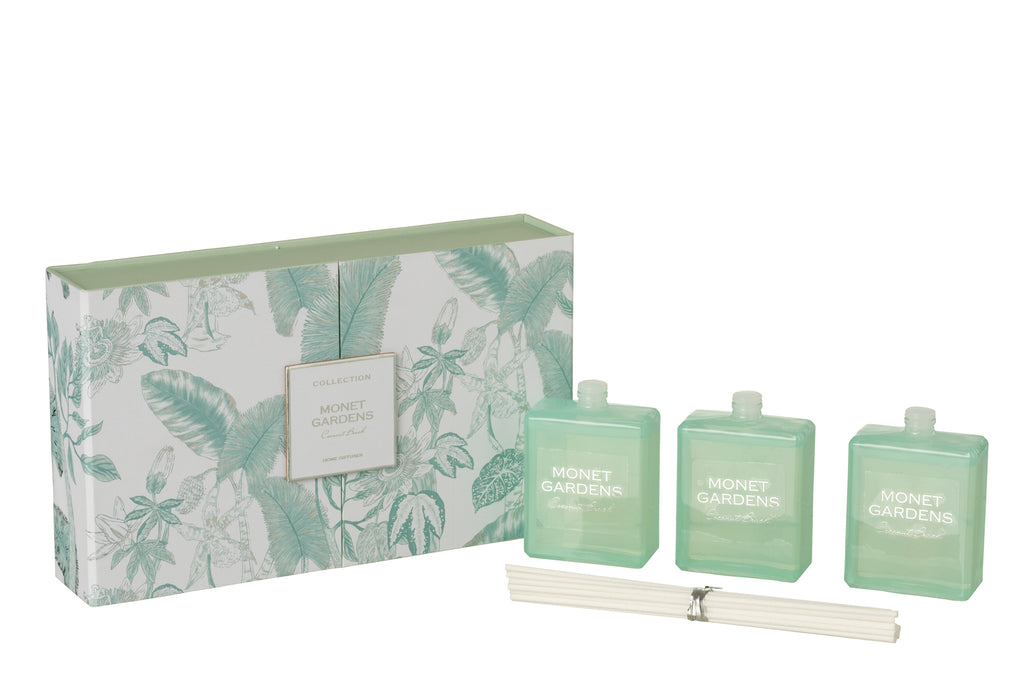 BOX 3 SCENTED OIL MONET GARDENS AQUA