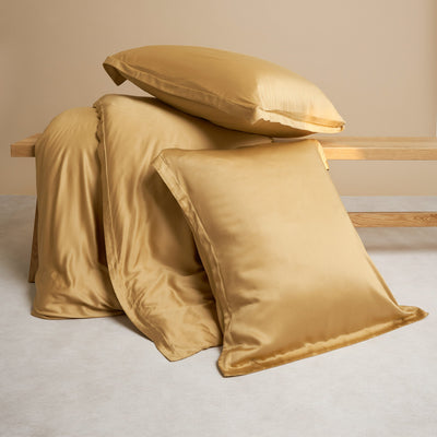 Bamboo Duvet Cover Ocher Yellow