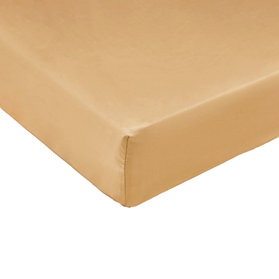 Bamboo fitted sheet ocher yellow