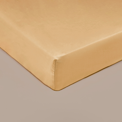 Bamboo Fitted Sheet Ocher Yellow