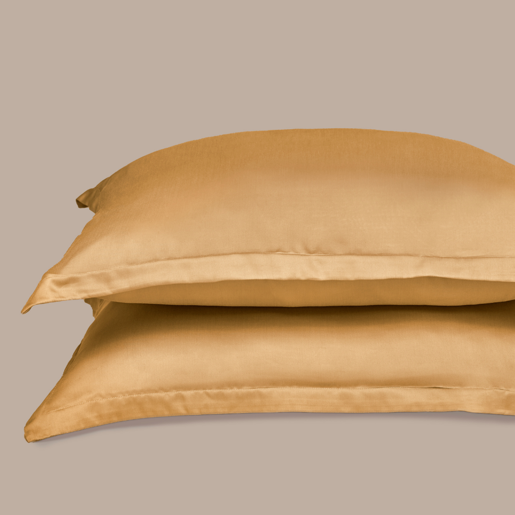 Bamboo Pillowcase Ocher Yellow