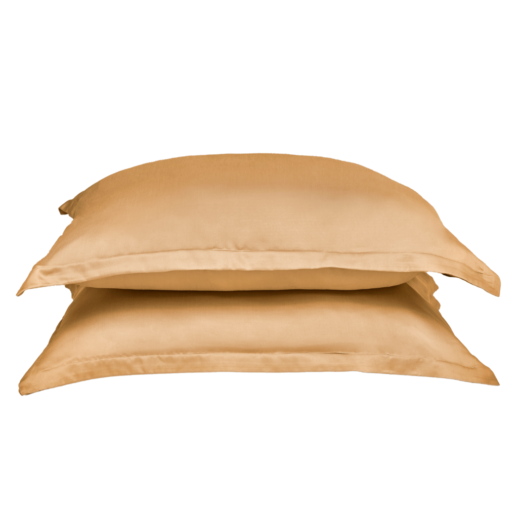 Bamboo pillowcase ocher yellow