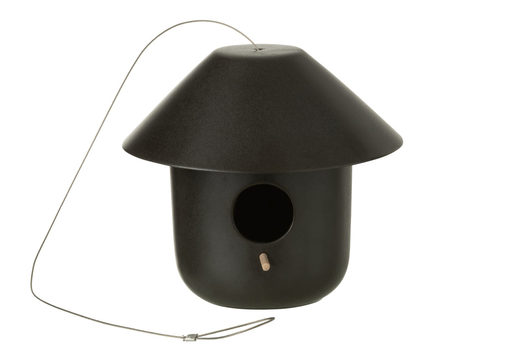 Birdhouse Pam Ceramic Black