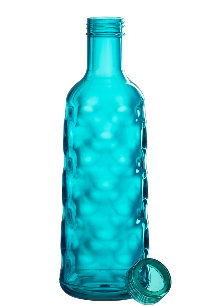 Bottle Hammered In Giftbox Plastic Blue