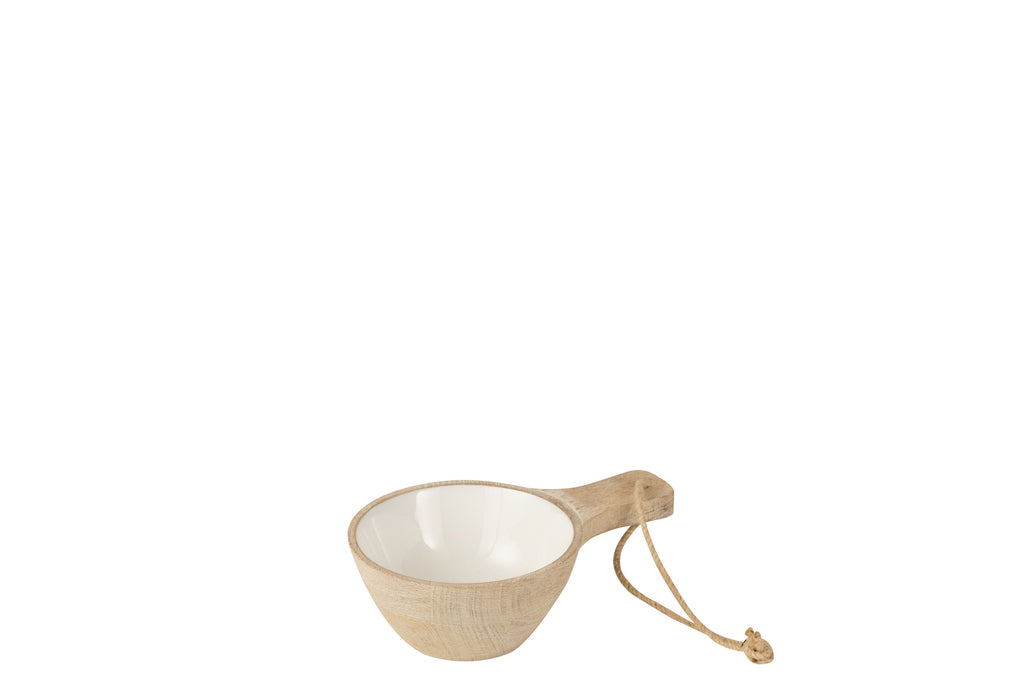 Bowl Cord Mango Wood Whitewash