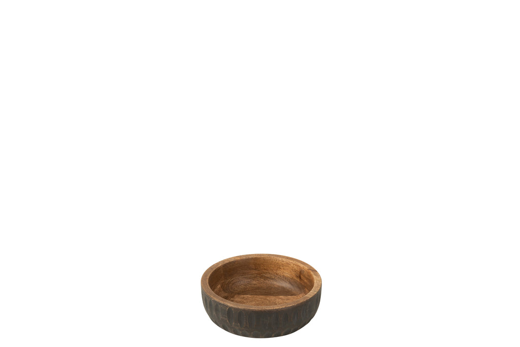 Bowl Mango Wood Brown/Black Small