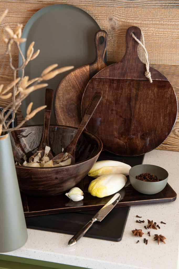 Bowl Mango Wood Brown Large