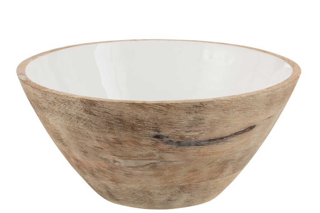 Bowl Mango Wood White Large