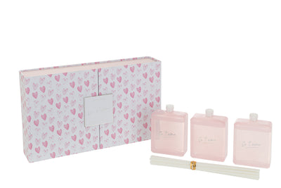 BOX 3 SCENTED OIL+STICKS JE T'AIME PINK