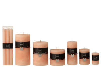 Box 6 Table Candle  Peach 13H