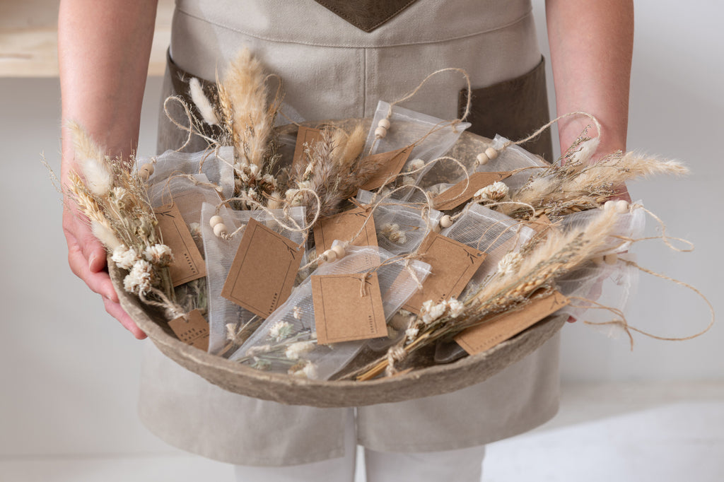 Bündel getrocknete Blumen, natürlich, 2er-Sortiment