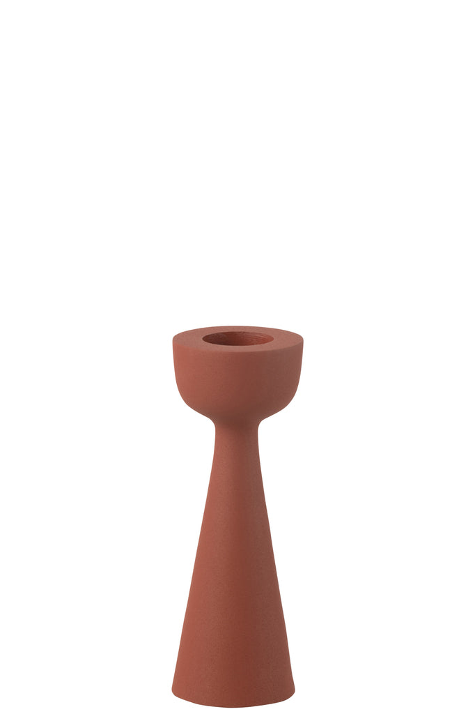 Candle Holder Cone Aluminium Rust Large