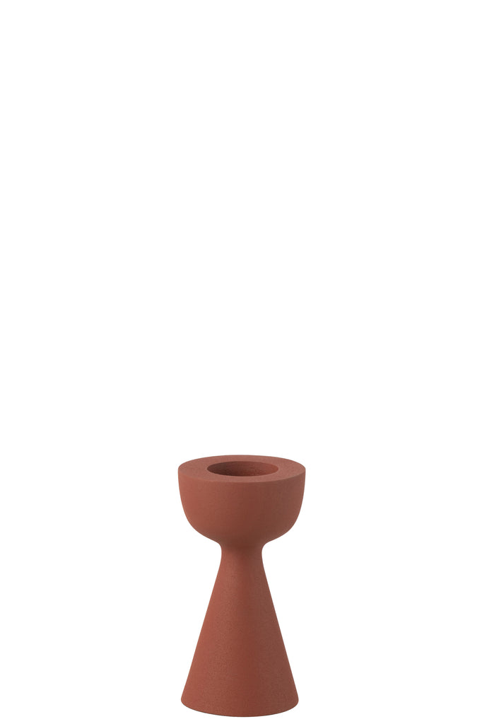 Candle Holder Cone Aluminium Rust Small