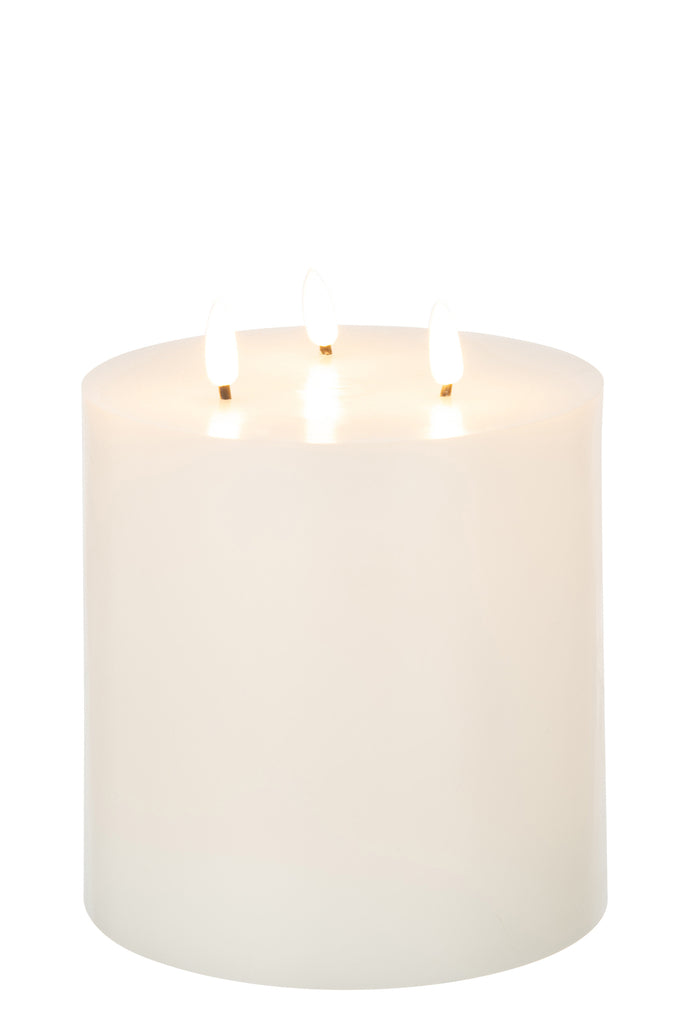 Candle Led 3 Flames White Large