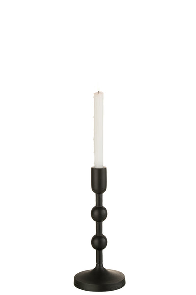 Candleholder Balls Aluminium Black Large