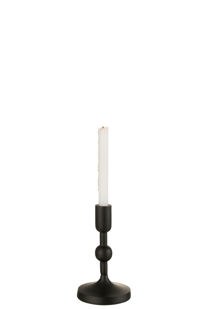 Candleholder Balls Aluminium Black Small