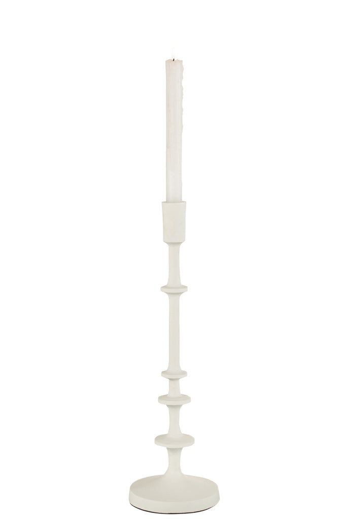 Candleholder Izy Aluminium White Large