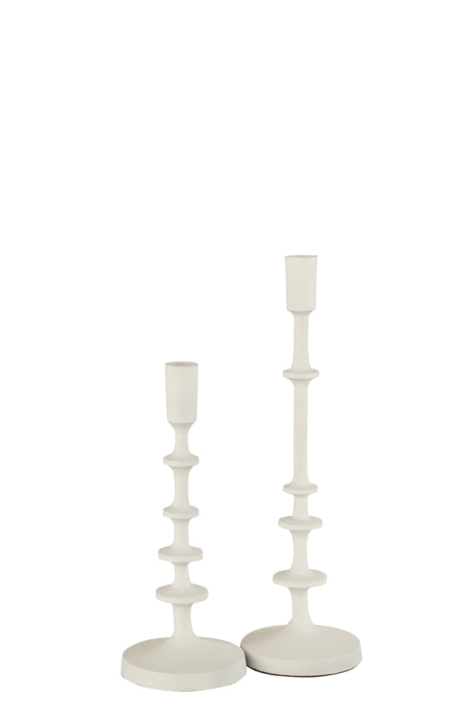 Candleholder Izy Aluminium White Large