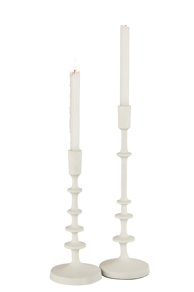 Candleholder Izy Aluminium White Large