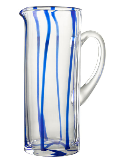 Carafe Stripes Glass Transparent/Blue