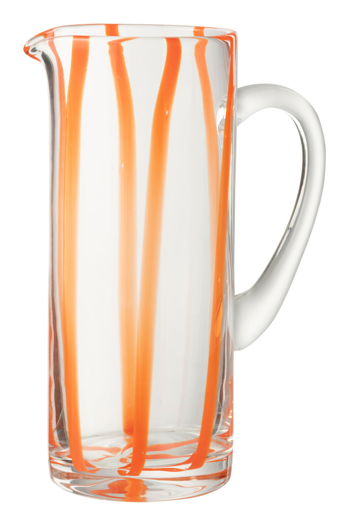 Carafe Stripes Transparent/Orange