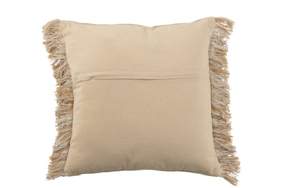 CUSHION FRINGES COTTON BEIGE