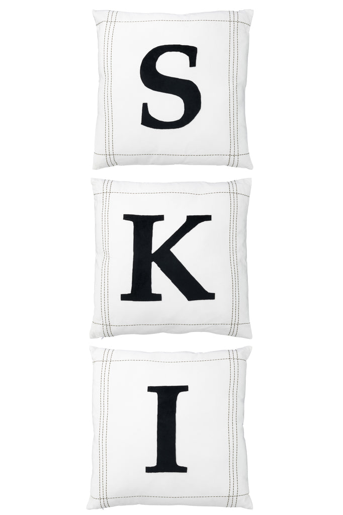 Cushion S-K-I Cotton White Ass3