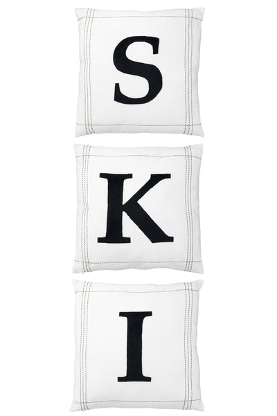 Cushion S-K-I Cotton White Ass3